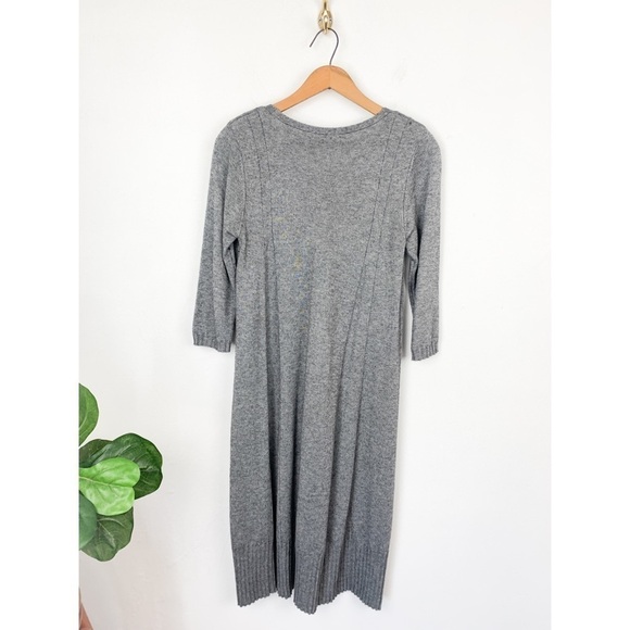J. Jill Women’s Gray Wool Blend Midi Sweater Dress Sz S - Picture 2 of 6